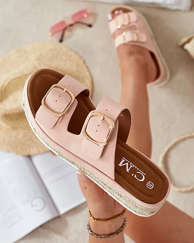 Royalfashion Damen Flip-Flops mit Schnallen Ossfo