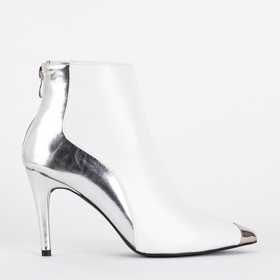 Білі жіночі ботильйони на шпильці Pritti