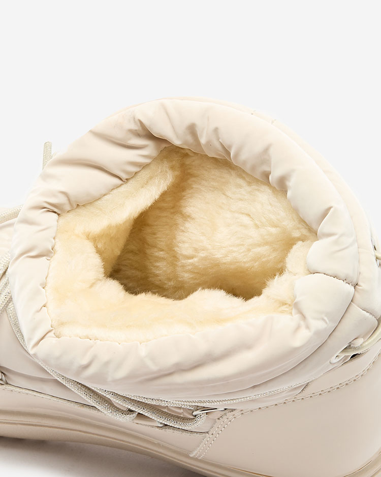 Royalfashion Beige Galebda Damen Schlupf-Schneestiefel