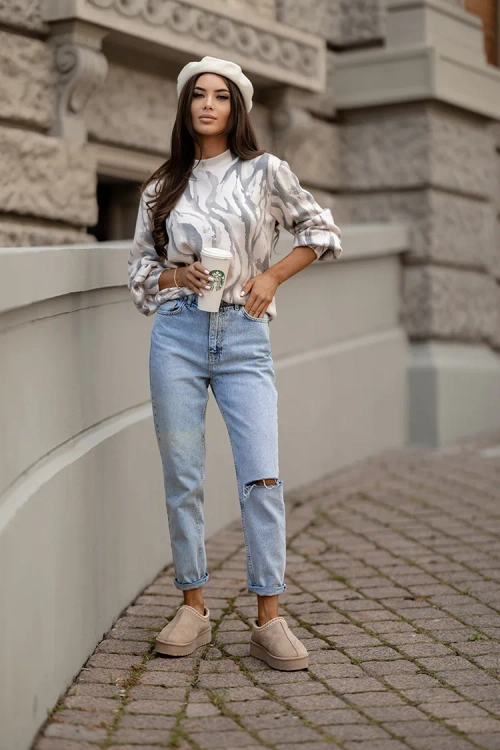 Royalfashion Тонкий жіночий светр з принтом