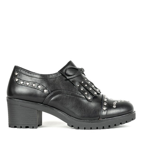 Чорне низьке взуття на товстій стійці Колорадо - Взуття