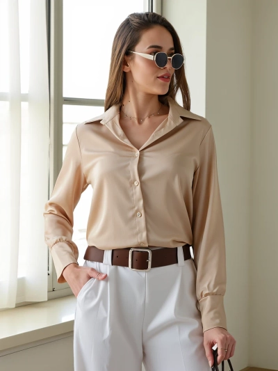 Royalfashion Жіноча сорочка сатинового типу