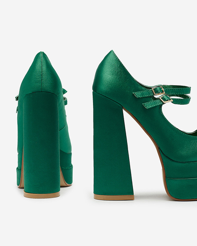 Grüne Damen hohe Stiletto-Pumps Elika - Footwear