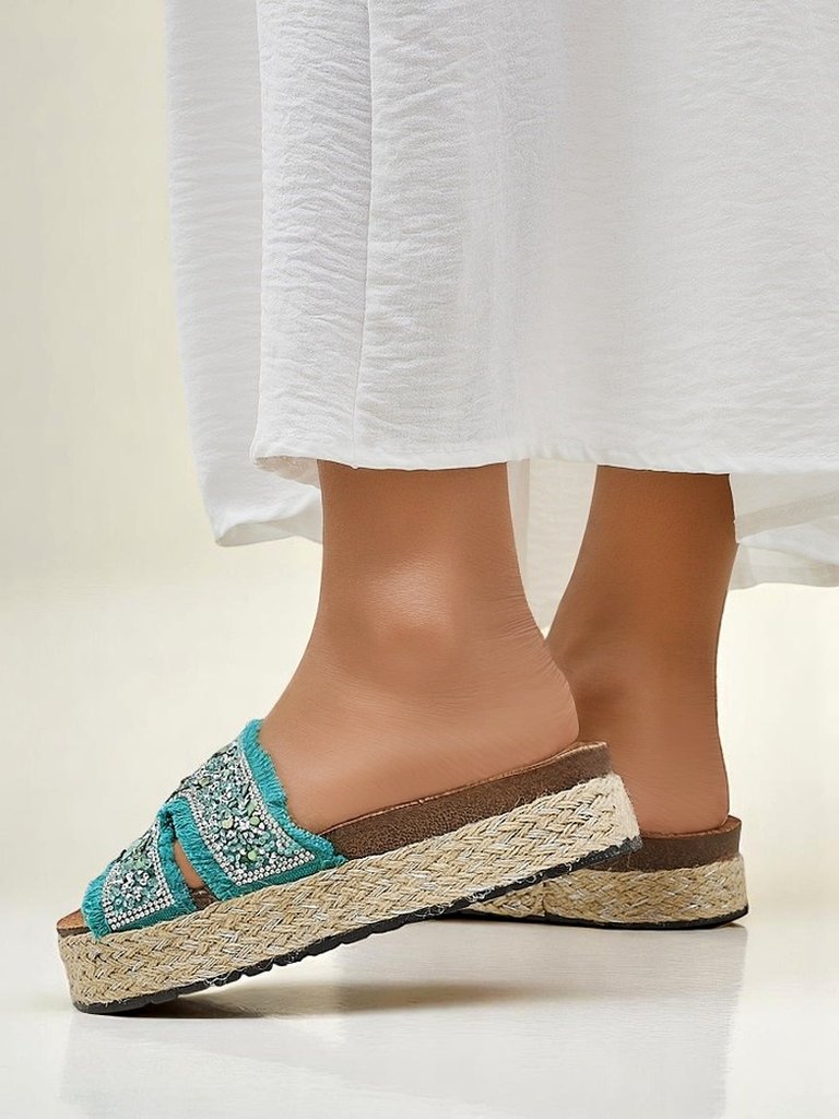 Royalfashion Damensandalen mit Candy Candy Dekorationen