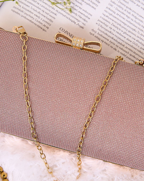 Royalfashion Рожево-золотий жіночий клатч