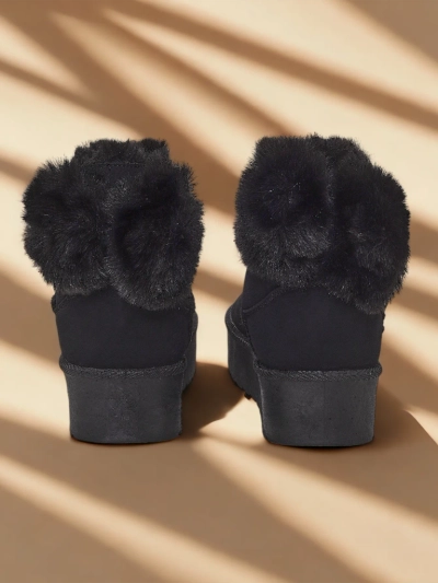 Royalfashion Damenstiefel a'la Schneestiefel in schwarz Goroggo