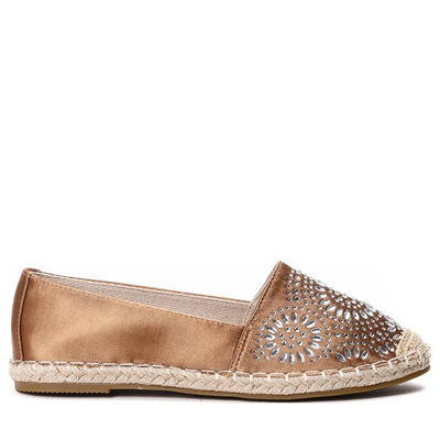 Braune Espadrilles mit Alena-Dekoration - Schuhe