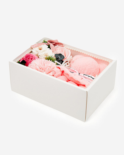 Royalfashion Flowerbox Квіти в коробці з ведмедиком