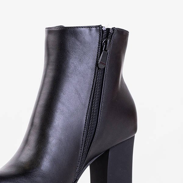 Damen schwarze Stiefeletten auf einem höheren Pfosten Azuara - Schuhe