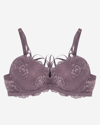 Violetter Damen-BH mit Spitze - Unterwäsche