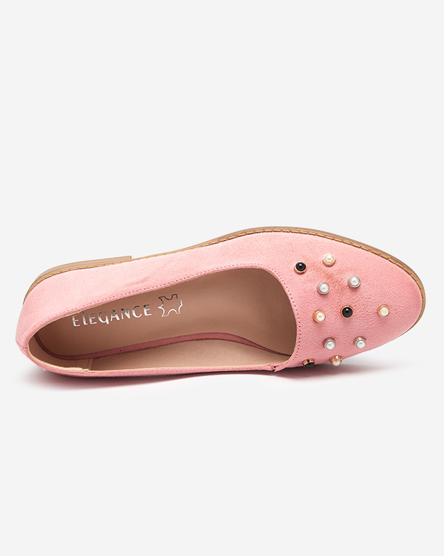 Damen-Ballerinas in Rosa mit Coinel-Perlen - Schuhe