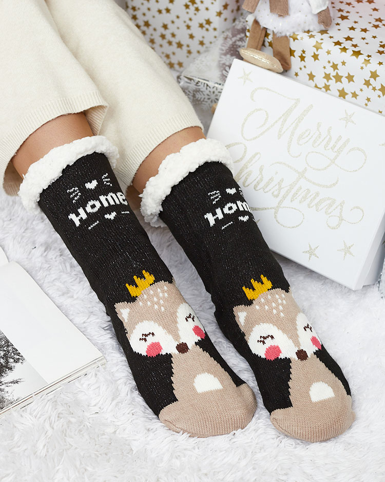 Royalfashion Damen Wintersocken mit Weihnachtsmuster