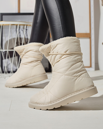 Beige Damenschuhe a'la Schneestiefel Amirfu- Footwear