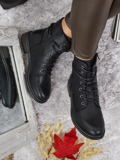 Öko-Leder Schnürstiefeletten Damen Ravonna