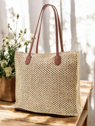 Royalfashion Große Strohtasche für Damen im Sommer