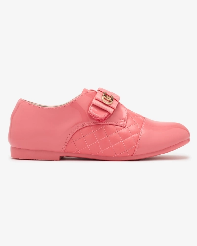 Gesteppte Öko-Lederhalbschuhe für Mädchen in rosa Werme- Footwear