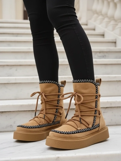 Royalfashion Damen Schnürschnee boots Siozi