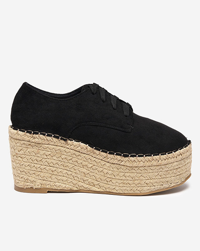 Чорні туфлі на танкетці від Jakaia- Shoes