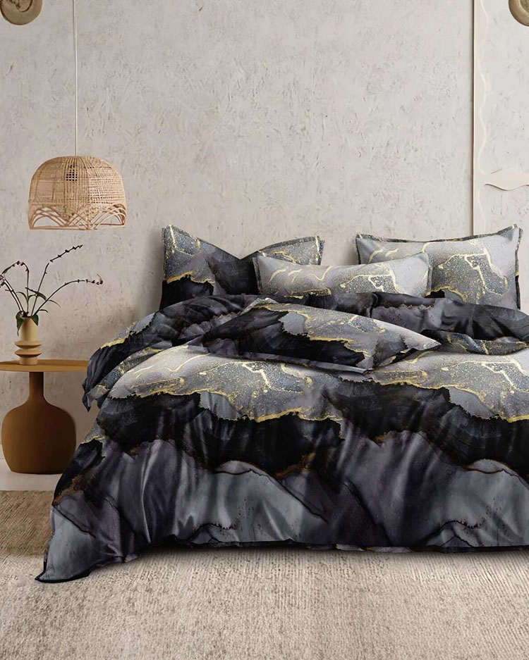 Royalfashion Blumenbettwäsche 160x200 3er-Set