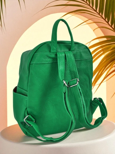Damenrucksack AURELIA Verde Öko-Leder A4 Królewska Moda