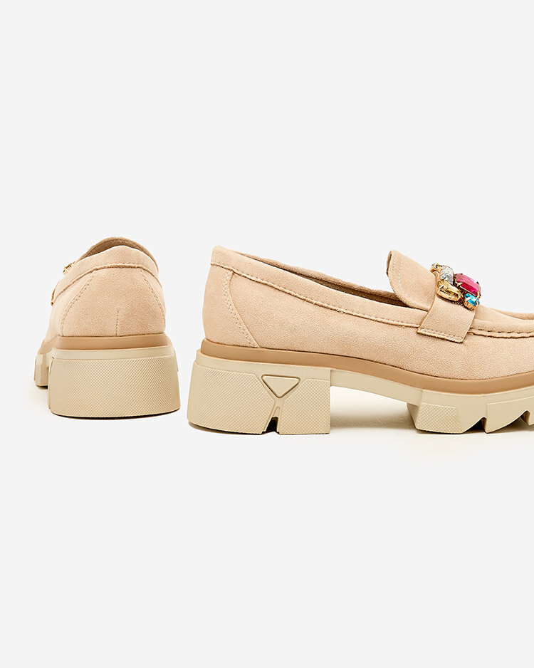 Royalfashion Mokassins mit bunten Steinen Sariner