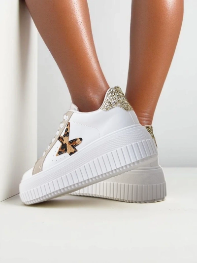 Royalfashion Damen Plattform Sport Sneakers Elin