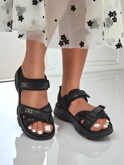 Royalfashion Damensandalen mit Pailletten ShineStep