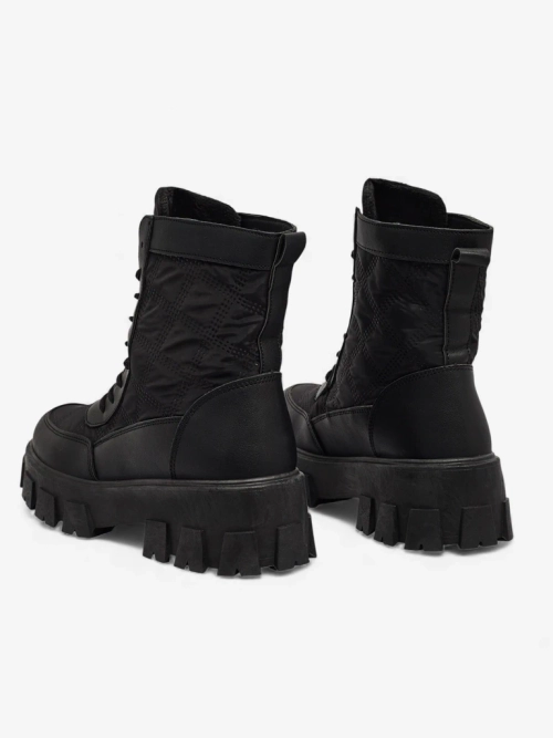 Еко шкіряні жіночі ботільйони на шнурівці Solvi