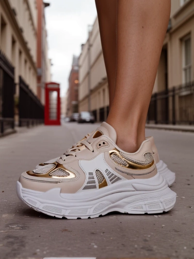 Royalfashion Damen Sneaker mit dicker Sohle Ovelba