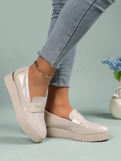 Royalfashion Damen Lackmokassins Afidale