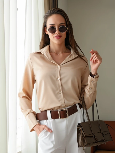 Royalfashion Жіноча сорочка сатинового типу