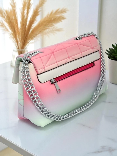 Royalfashion Kleine Damenhandtasche aus Öko-Leder Ombre Sophie Rose