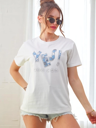 Royalfashion Damen Baumwoll-T-Shirt Ja!