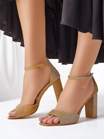Royalfashion Glitzer Damen-Sandalen Rokates