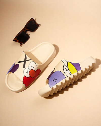 Damen Sandalen Flora Creme Gummi Bequem für den Sommer