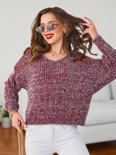Royalfashion Damenpullover mit Glanzfaden