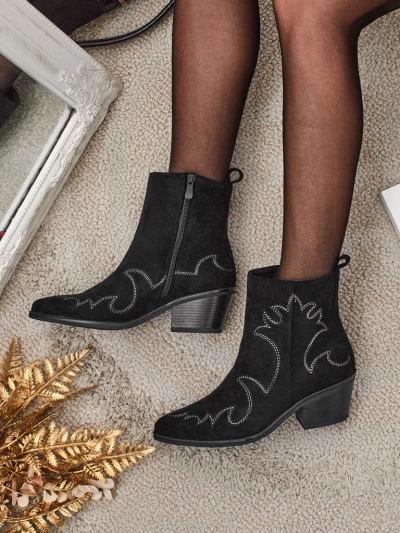 Velvet Ash Damen Cowboystiefel – mit Absatz