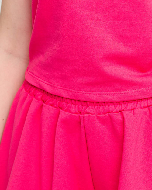 Темно-рожевий жіночий спортивний кроп-топ - Одяг