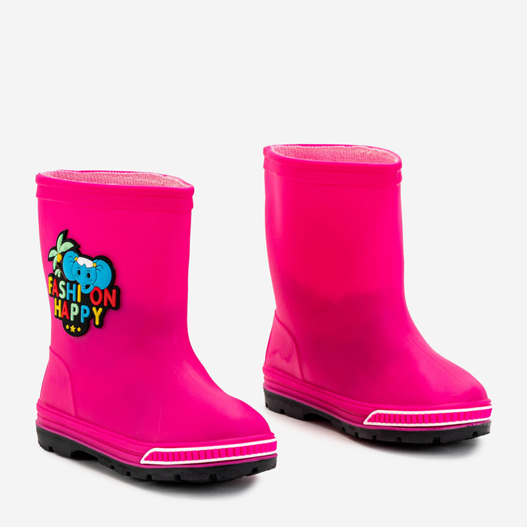 Ukali Fuchsia Regenstiefel für Kinder - Schuhe