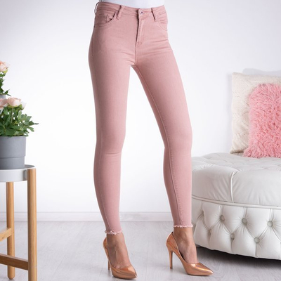 Rosa Hose mit hoher Taille - Hose 1