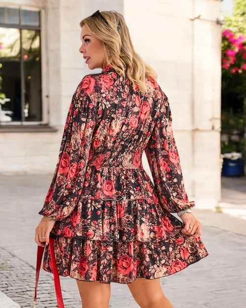 Royalfashion Жіноча до колін сукня з друком