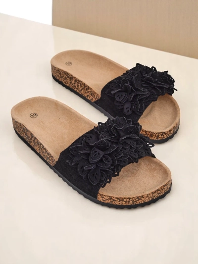 Royalfashion Damenslides mit floralen Akzenten Occes