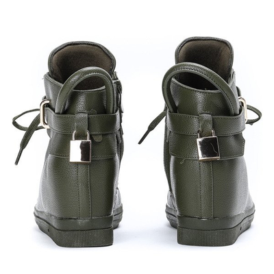 Grüne Turnschuhe mit Innenkeilabsatz Sinnea - Footwear