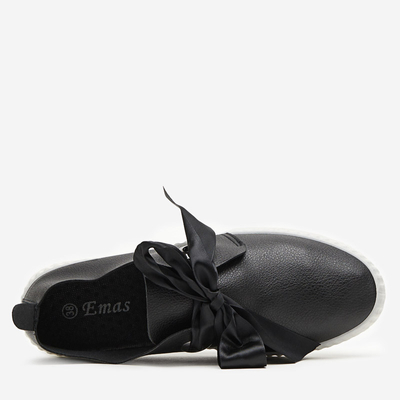 Schwarze Damen-Sneaker zum Hineinschlüpfen Samhu - Footwear