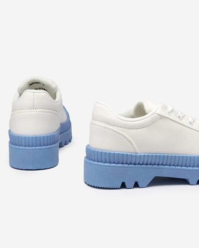 OUTLET Weiße Damensneaker mit blauer Sohle Comp - Footwear