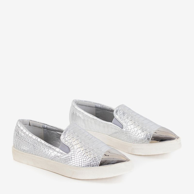 Silber Slip On mit lackiertem Zeh Messaderra - Footwear