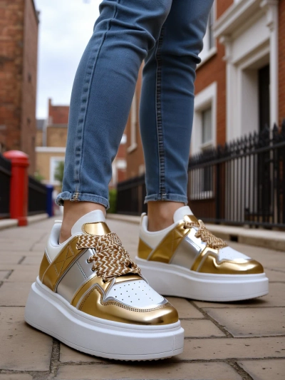 Royalfashion Damen Plattform Sportsneakers Gevigos