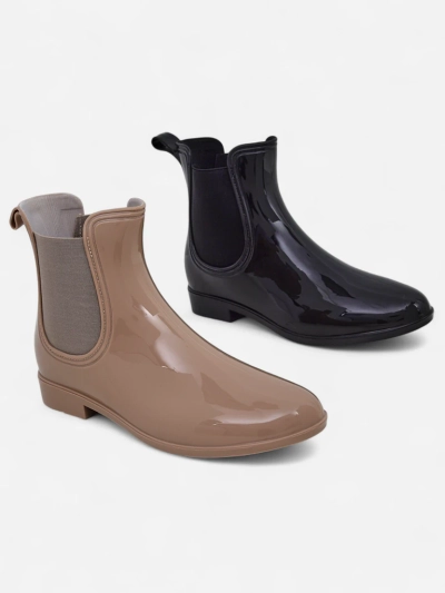 Royalfashion Damen lackierte Gummistiefel Seris