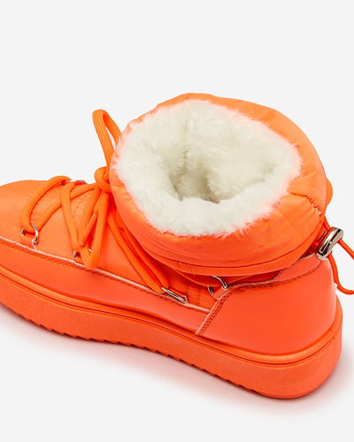 Royalfashion Kinder Schlupfschuhe a'la Schneestiefel in neon orange Asifa