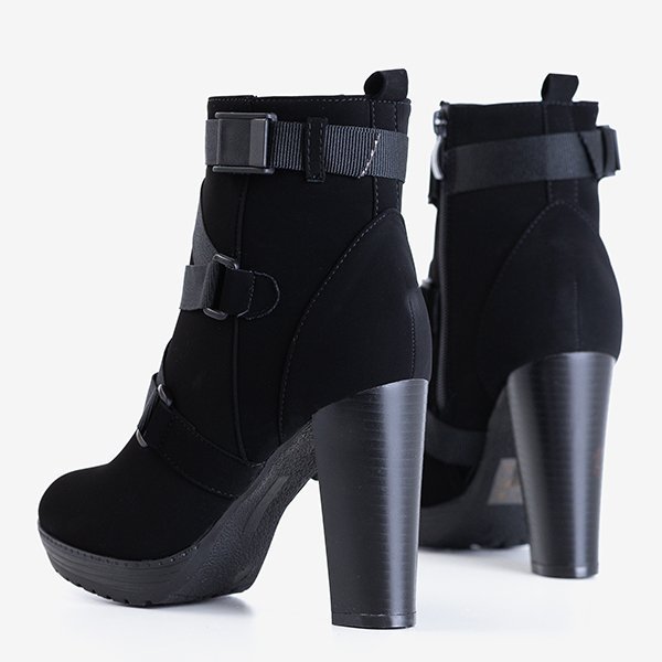 Schwarze hochhackige Damenstiefel von Ores - Schuhe
